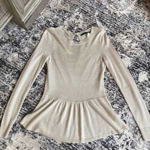 Kensie Shimmer Long Sleeve Top